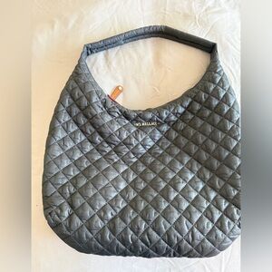 MZ Wallace Quilted Hobo Bag in Magnet color